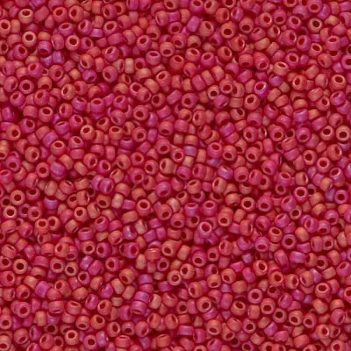 Earrings Peppy Beads Miyuki Seed Beads 80 Matted Opaque Red Luster 2076NEW