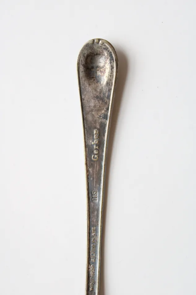 Gerber Winthrop Silver Plate Baby Silver Vintage Spoon Gerber Necklaces