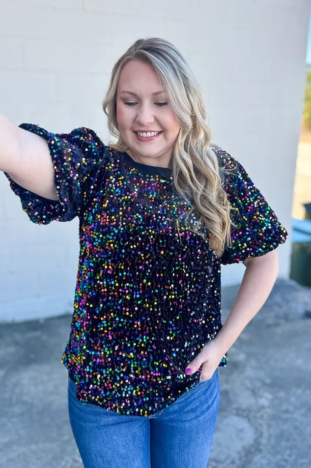Haptics Earrings Shea A Super Star Sequin Top