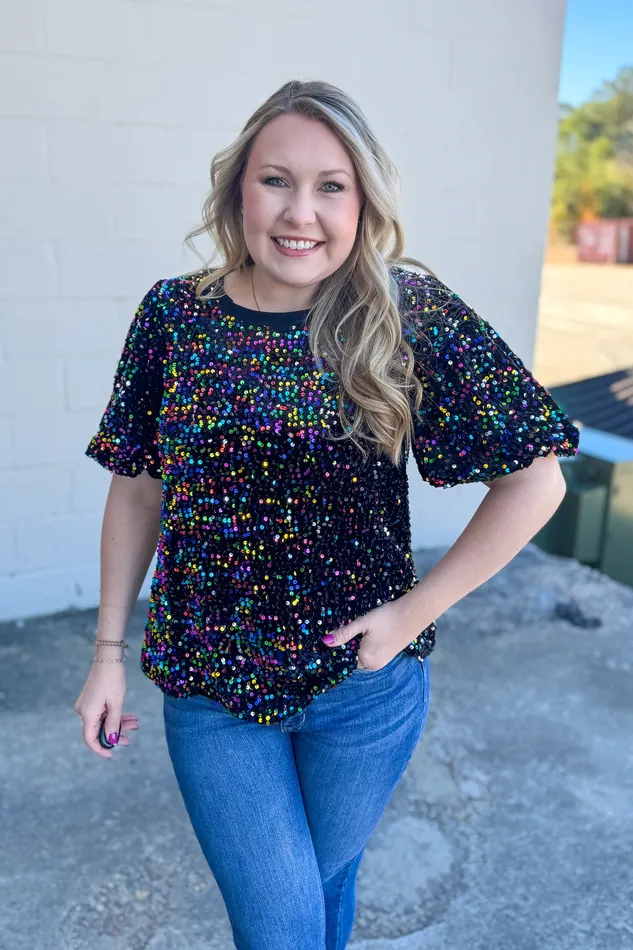 Haptics Earrings Shea A Super Star Sequin Top
