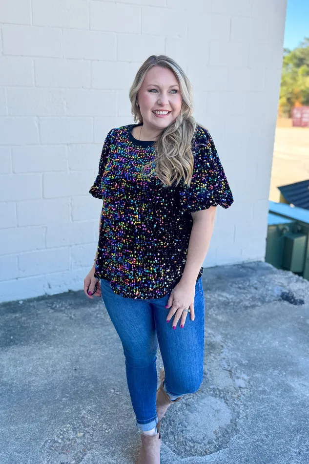 Haptics Earrings Shea A Super Star Sequin Top