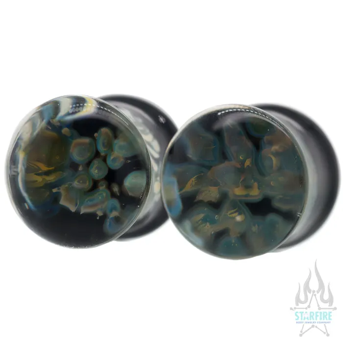Earrings Pebble Glass Plugs Aurora Glasswear Studios
