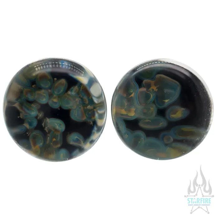 Earrings Pebble Glass Plugs Aurora Glasswear Studios
