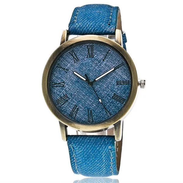 01 Watches W161 Blue Denim Collection Quartz Watch