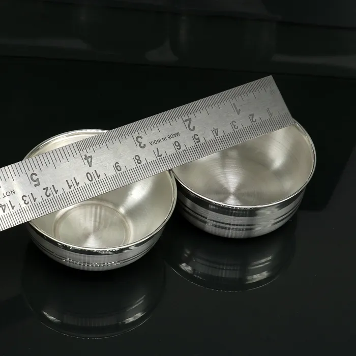 999 pure silver combo of two different design bowl and glass silver vessel silver baby utensils silver puja article puja utensils sv109 TRIBAL ORNAMENTS Necklaces