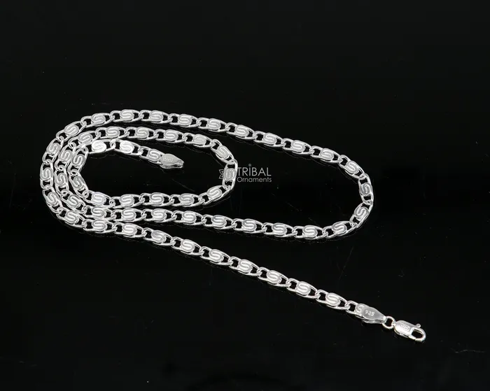 Necklaces TRIBAL ORNAMENTS 20 35 MM 925 sterling silver handmade solid fancy stylish silver chain necklace nawabi chain best gifting jewelry from India ch226 Necklaces TRIBAL ORNAMENTS 20 35 MM 925 sterling silver handmade solid fancy stylish silver chain necklace nawabi chain best gifting jewelry from India ch226