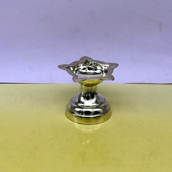Rings TRIBAL ORNAMENTS 999 pure silver handmade elegant oil lamp silver home temple utensils silver diya deepak silver vessels silver puja article su406