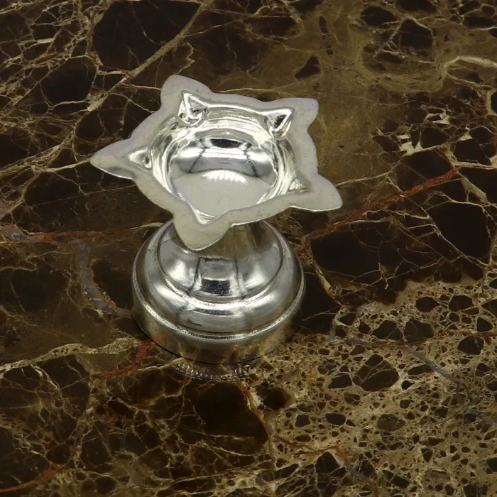 Rings TRIBAL ORNAMENTS 999 pure silver handmade elegant oil lamp silver home temple utensils silver diya deepak silver vessels silver puja article su406