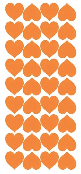 Winter Park Products Necklaces Light Orange Heart Stickers 1 DC20020