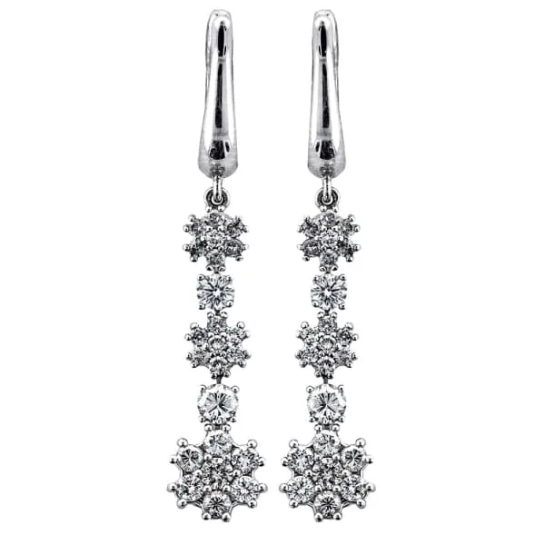 Beautiful 14K white gold diamond long earrings E5000 Diamond Source NYC Earrings Beautiful 14K white gold diamond long earrings E5000 Diamond Source NYC Earrings