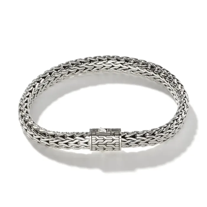 Bracelets John Hardy John Hardy Mens Classic Chain Silver Small Flat Chain Bracelet