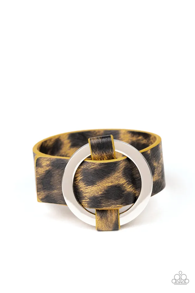 Bracelets Paparazzi Jewelry Paparazzi Bracelet Jungle Cat Couture Yellow