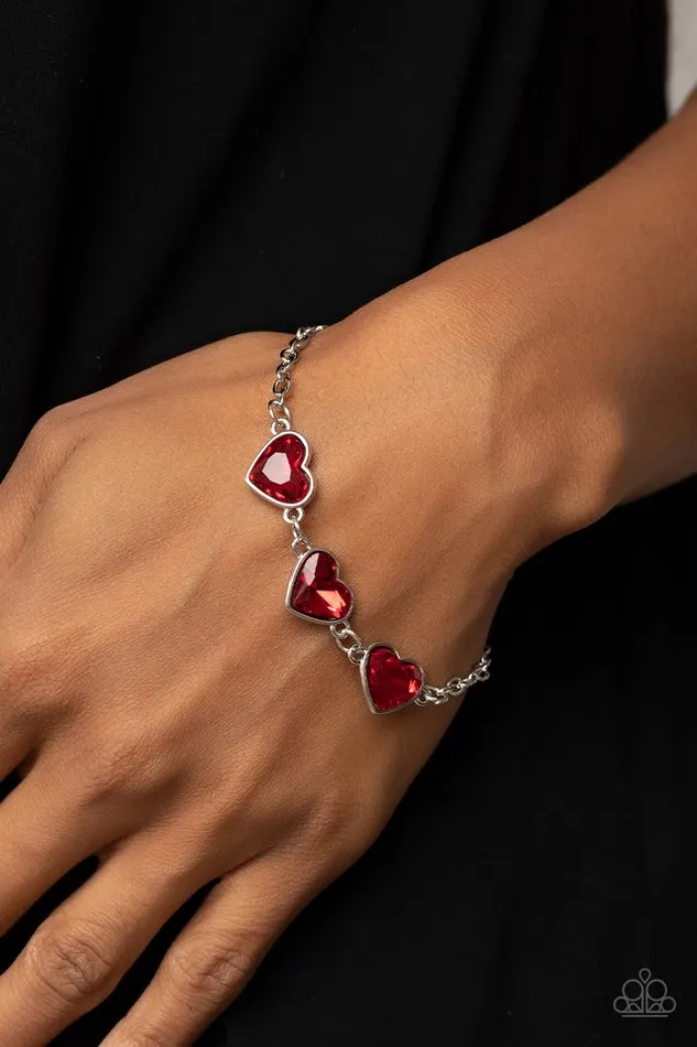 Bracelets Paparazzi Jewelry Paparazzi Bracelet Little Heartbreaker Red