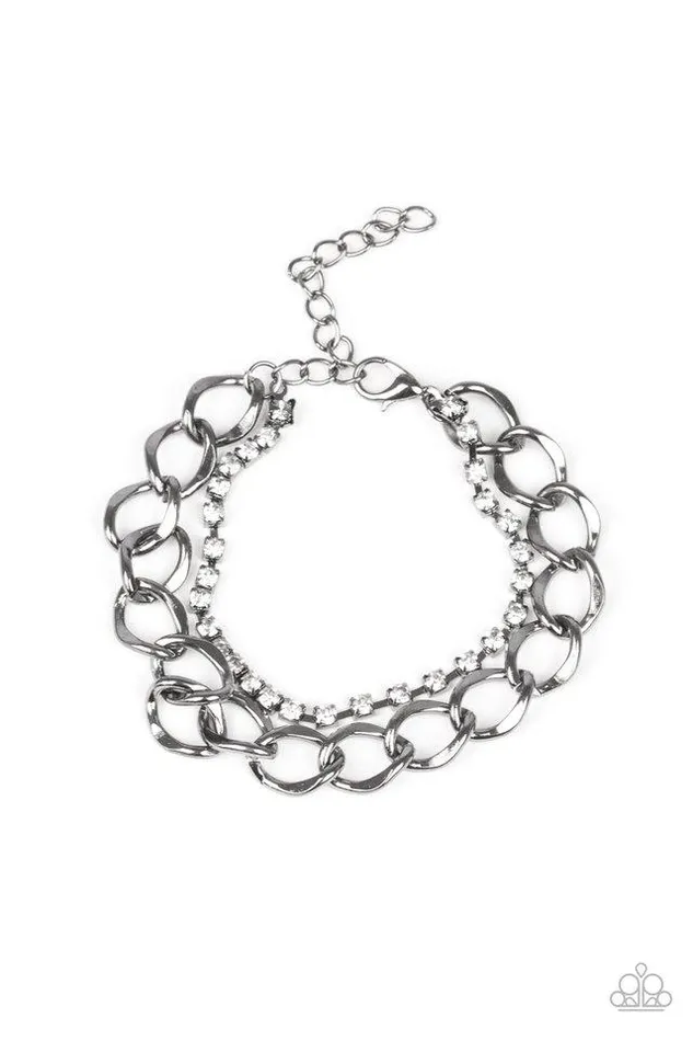 Bracelets Paparazzi Jewelry Paparazzi Bracelet Material Girl Black