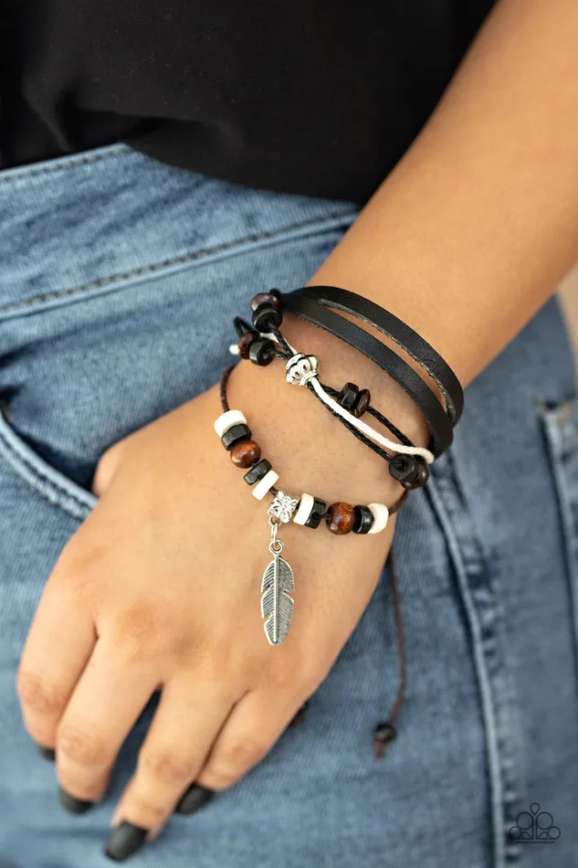 Bracelets Paparazzi Jewelry Paparazzi Bracelet Mountain Bird Black