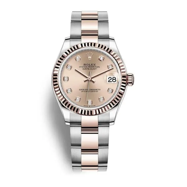 Bracelets Rolex Datejust 31mm Ref 2782710023 Champagne Diamond Dial Two Tone Stainless Steel 18K Rose Gold Oyster Bracelet Womens Watch Rolex Bracelets Rolex Datejust 31mm Ref 2782710023 Champagne Diamond Dial Two Tone Stainless Steel 18K Rose Gold Oyster Bracelet Womens Watch Rolex