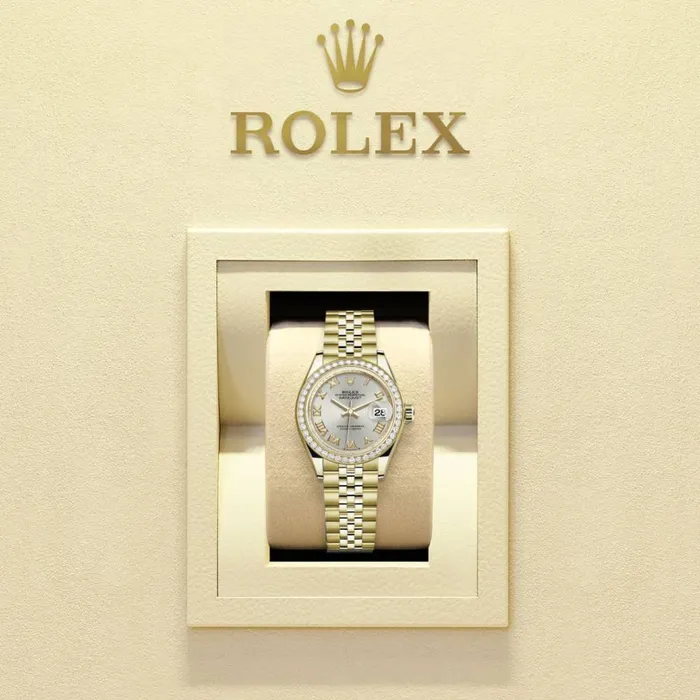 Bracelets Rolex Rolex Lady Datejust 28mm Ref 279138rbr0018 Silver Dial 18K Yellow Gold Jubilee Bracelet Womens Watch