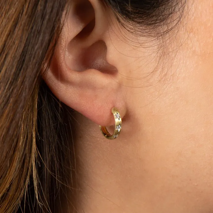 Earrings Jude Frances Jude Frances Ruth Diamond Star Hoop Earrings