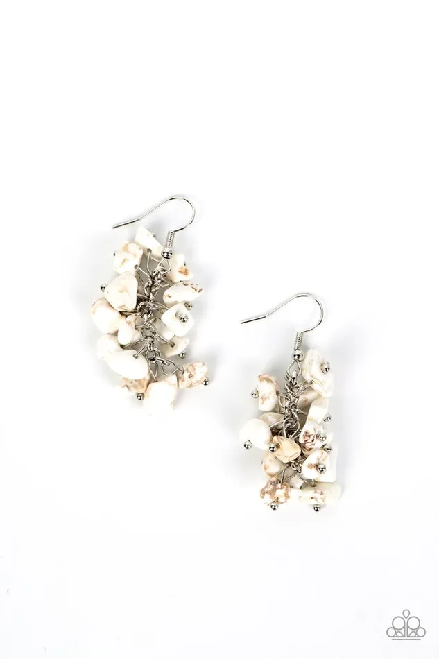 Earrings Paparazzi Jewelry Paparazzi Earring Pebble Palette White Earrings Paparazzi Jewelry Paparazzi Earring Pebble Palette White