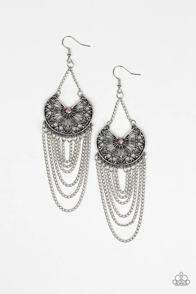 Earrings Paparazzi Jewelry Paparazzi Earring So Social Butterfly Pink
