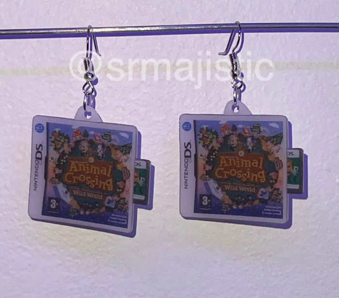 Earrings Sam Makes Things READY TO SHIP Animal Crossing Wild World Nintendo DS Game 2D detailed Handmade Earrings Earrings Sam Makes Things READY TO SHIP Animal Crossing Wild World Nintendo DS Game 2D detailed Handmade Earrings