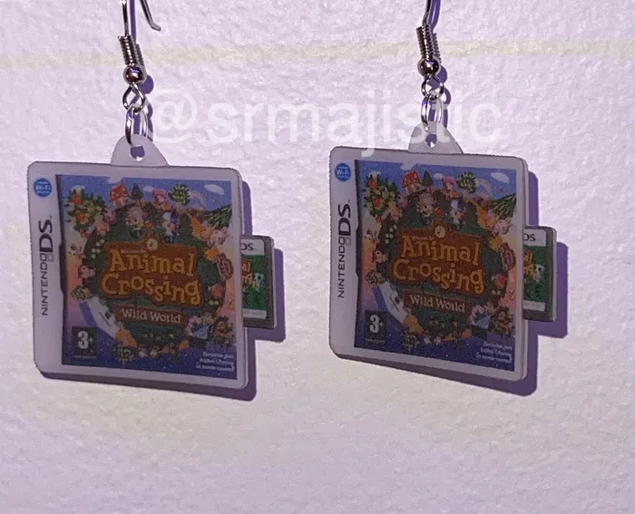 Earrings Sam Makes Things READY TO SHIP Animal Crossing Wild World Nintendo DS Game 2D detailed Handmade Earrings