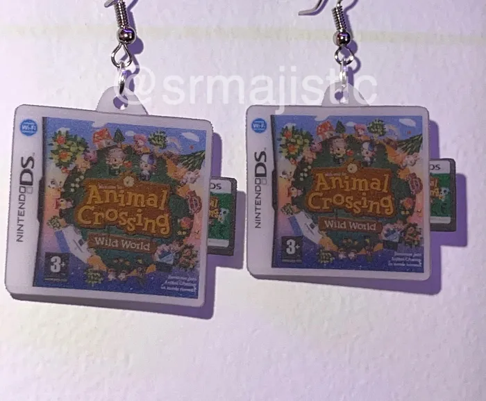 Earrings Sam Makes Things READY TO SHIP Animal Crossing Wild World Nintendo DS Game 2D detailed Handmade Earrings