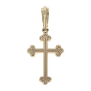 King Baby 10K Yellow Gold Traditional Cross Pendant King Baby Studio Necklaces King Baby 10K Yellow Gold Traditional Cross Pendant King Baby Studio Necklaces