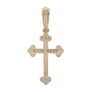 King Baby 10K Yellow Gold Traditional Cross Pendant King Baby Studio Necklaces King Baby 10K Yellow Gold Traditional Cross Pendant King Baby Studio Necklaces