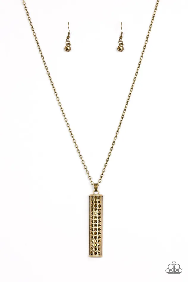 Necklaces Paparazzi Jewelry Paparazzi Necklace Big Shot Shimmer Brass