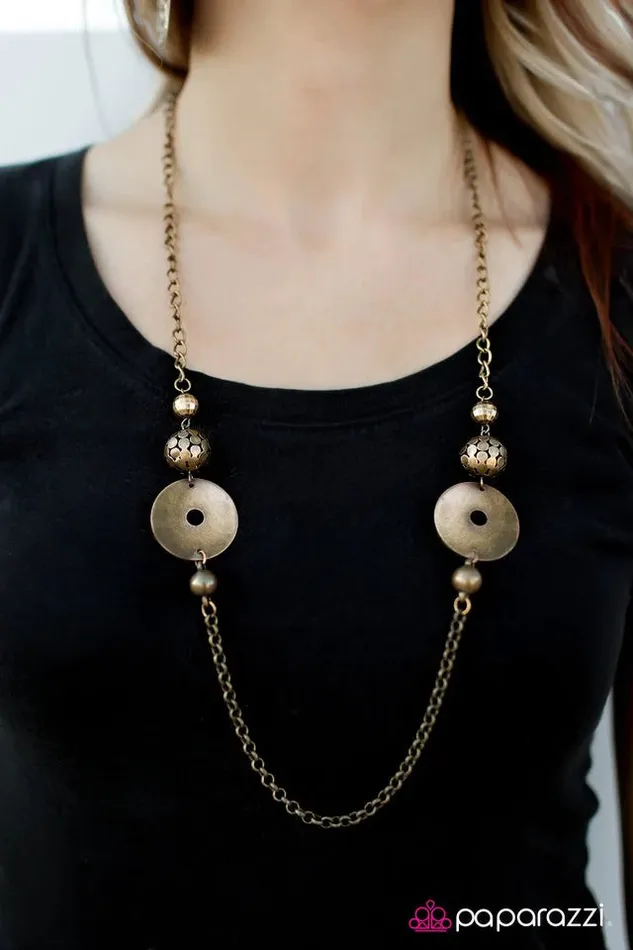 Necklaces Paparazzi Jewelry Paparazzi Necklace Dancing Queen Brass