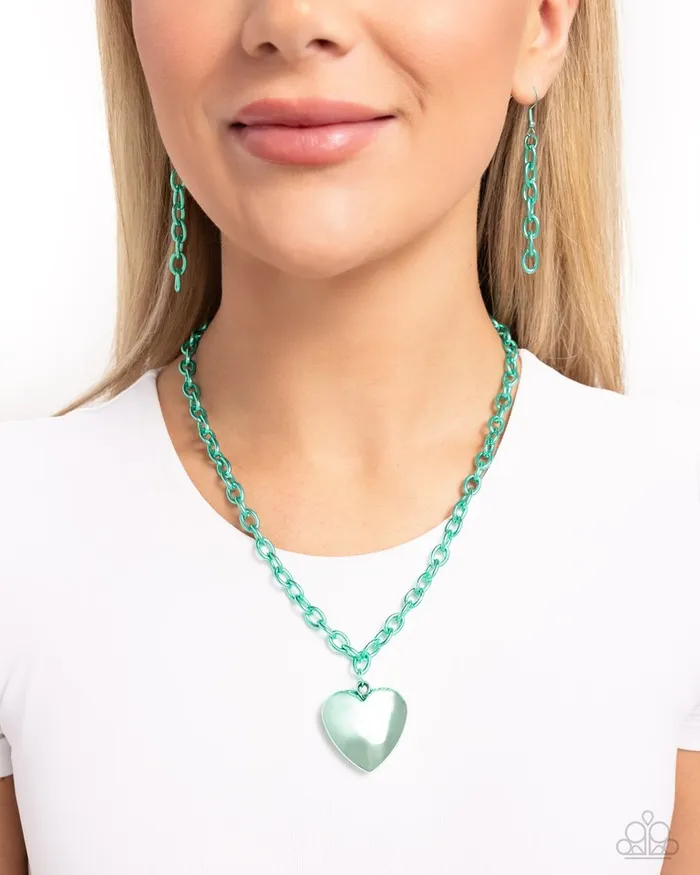 Necklaces Paparazzi Jewelry Paparazzi Necklace Loving Luxury Green