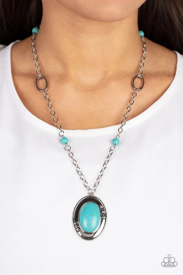 Necklaces Paparazzi Jewelry Paparazzi Necklace Mojave Meditation Blue