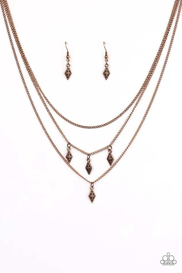 Necklaces Paparazzi Jewelry Paparazzi Necklace Rural Rarity Copper