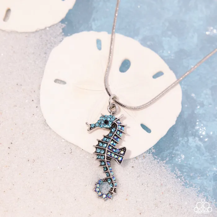 Necklaces Paparazzi Jewelry Paparazzi Necklace Seahorse Shanty Blue Necklaces Paparazzi Jewelry Paparazzi Necklace Seahorse Shanty Blue