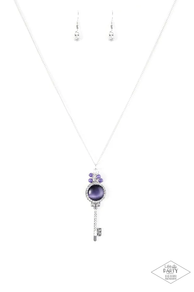 Necklaces Paparazzi Jewelry Paparazzi Necklace Unlock Every Door Purple