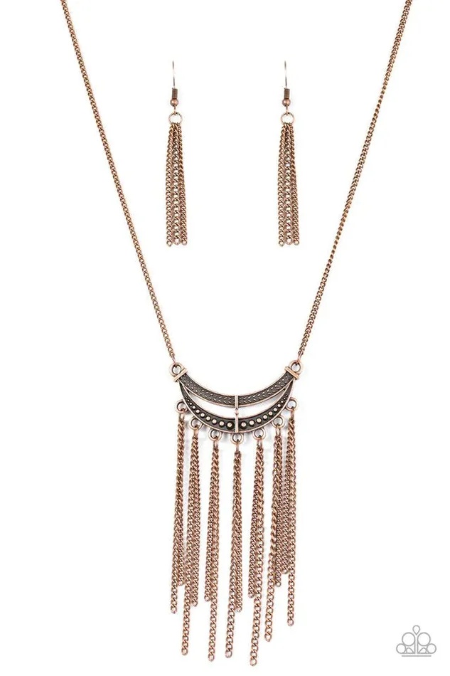 Necklaces Paparazzi Necklace Mayan Moon Copper Paparazzi Jewelry