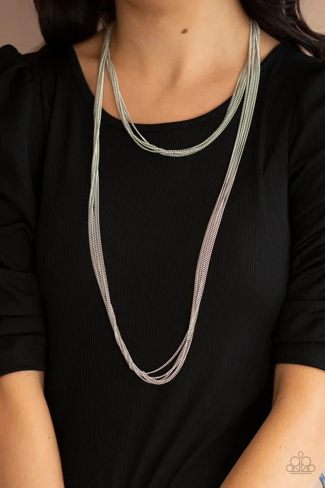 Necklaces Paparazzi Necklace Save Your TIERS Silver Paparazzi Jewelry