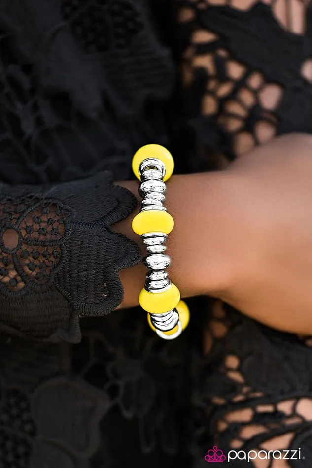 Paparazzi Bracelet Springtime Sunshine Yellow Paparazzi Jewelry Bracelets