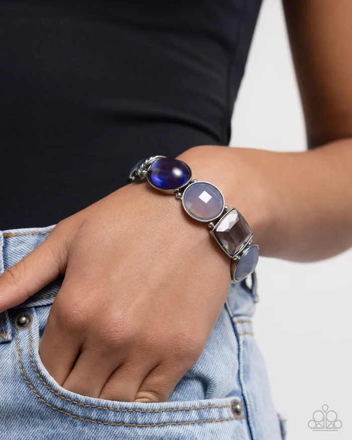 Paparazzi Jewelry Bracelets Paparazzi Bracelet Glassy Generosity Blue