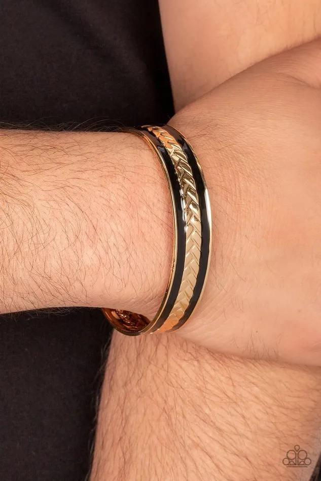 Paparazzi Jewelry Bracelets Paparazzi Bracelet Hot on the TRAILBLAZER Gold