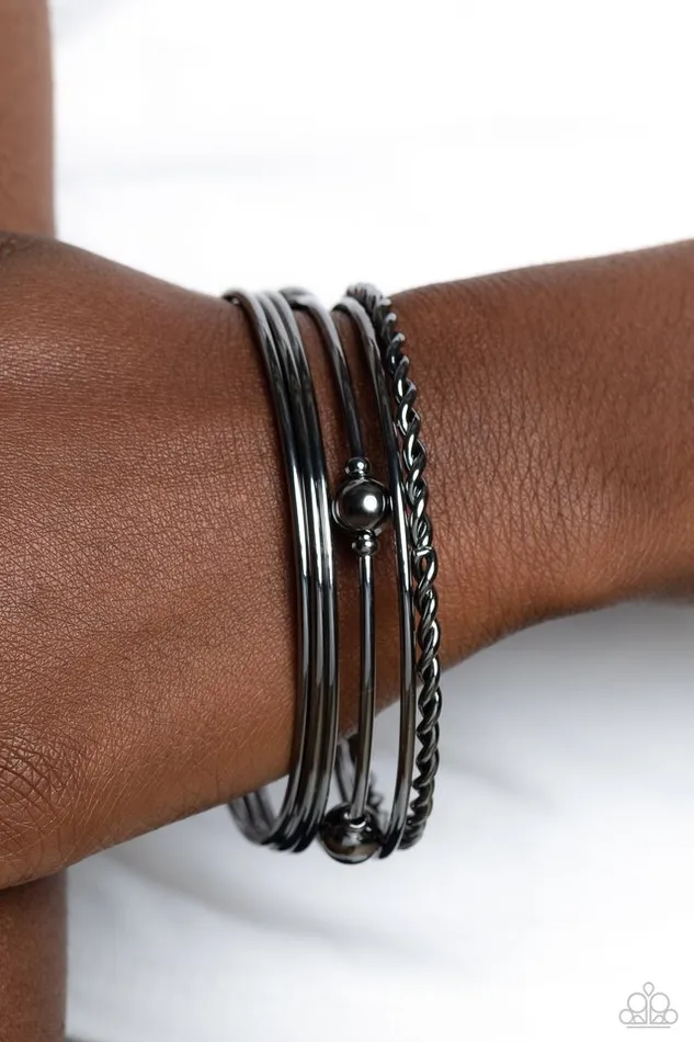 Paparazzi Jewelry Bracelets Paparazzi Bracelet Lost and Found Black