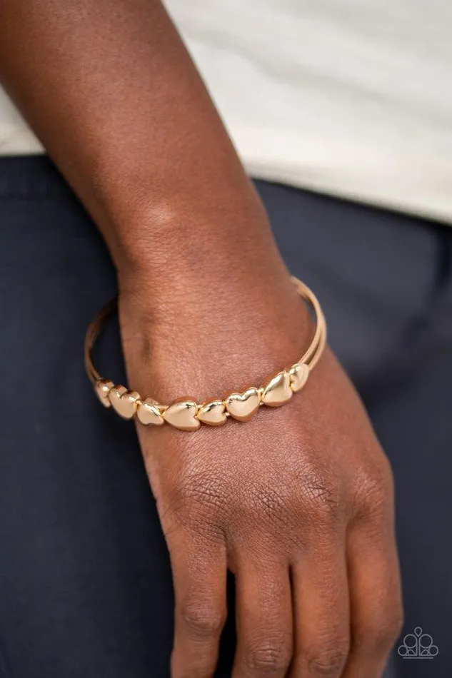 Paparazzi Jewelry Bracelets Paparazzi Bracelet Totally Tenderhearted Gold