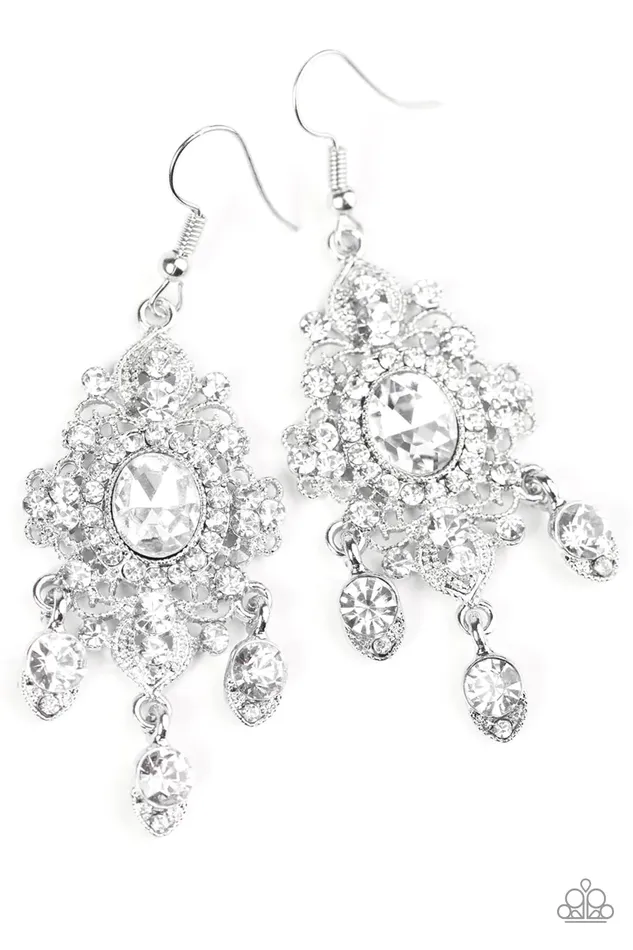 Paparazzi Jewelry Earrings Paparazzi Earring Must Be Royal White