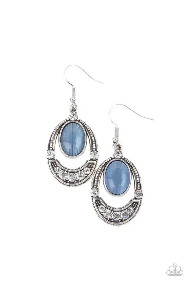 Paparazzi Jewelry Earrings Paparazzi Earring Serene Shimmer Blue Paparazzi Jewelry Earrings Paparazzi Earring Serene Shimmer Blue