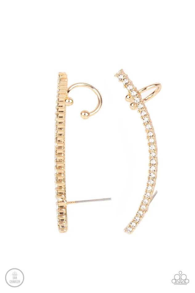 Paparazzi Jewelry Earrings Paparazzi Earring Sleekly Shimmering Gold Paparazzi Jewelry Earrings Paparazzi Earring Sleekly Shimmering Gold