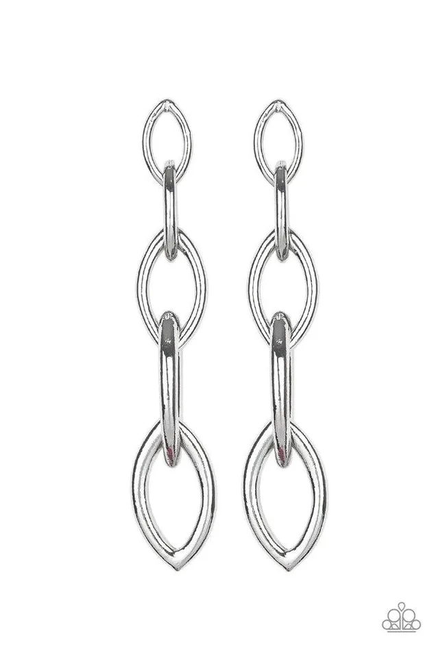 Paparazzi Jewelry Earrings Paparazzi Earring Street Spunk Silver