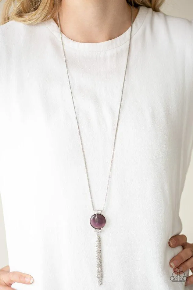 Paparazzi Jewelry Necklaces Paparazzi Necklace Happy As Can BEAM Purple