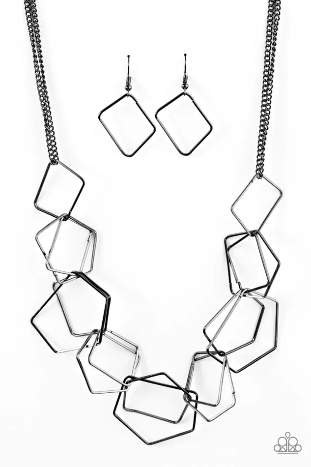Paparazzi Jewelry Necklaces Paparazzi Necklace Industrial Chaos Black