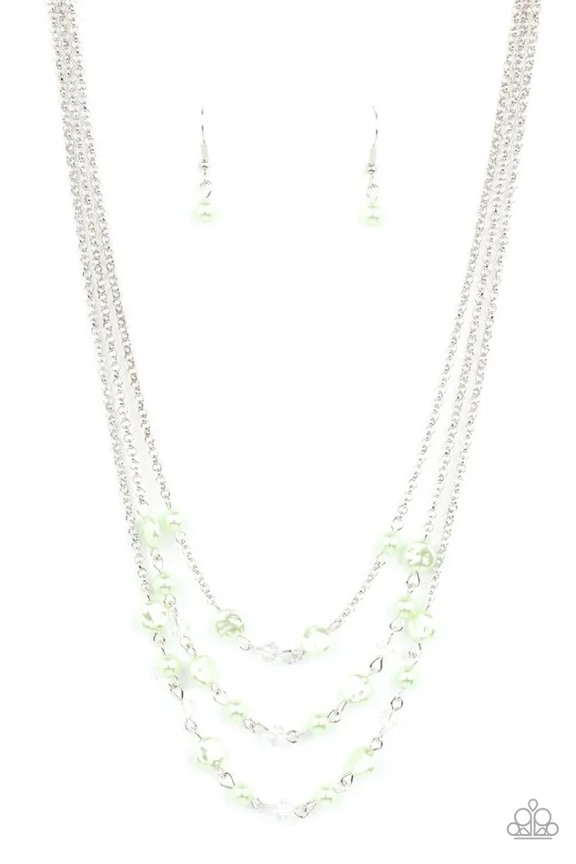 Paparazzi Jewelry Necklaces Paparazzi Necklace Let The Record GLOW Green Paparazzi Jewelry Necklaces Paparazzi Necklace Let The Record GLOW Green